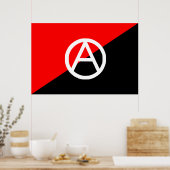 Poster Anarchie du drapeau rouge noir et blanc (Cuisine)