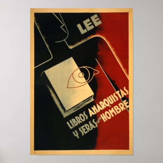 Poster anarchiste de guerre civile en Espagne - Li (Devant)