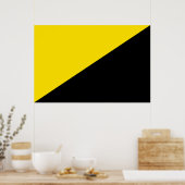 Poster Anarcho capitalisme drapeau anarchie symbole jaune (Cuisine)