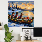 Poster Anatolian Shepherd Christmas Boat Holiday (Bureau à domicile)