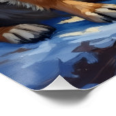 Poster Anatolian Shepherd Dog Guarding Nativity Scene (Coin)