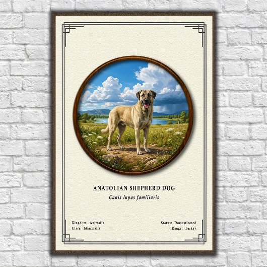 Poster Anatolian Shepherd Dog Zoology Series
