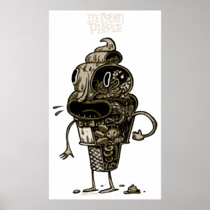 Poster anatomie de crème glacée