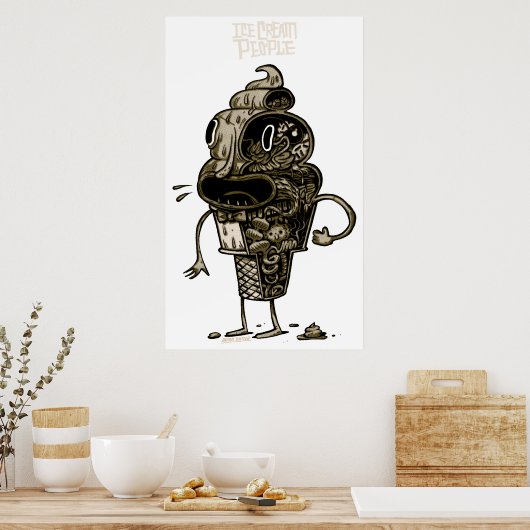 Poster anatomie de la crème glacée (Cuisine)