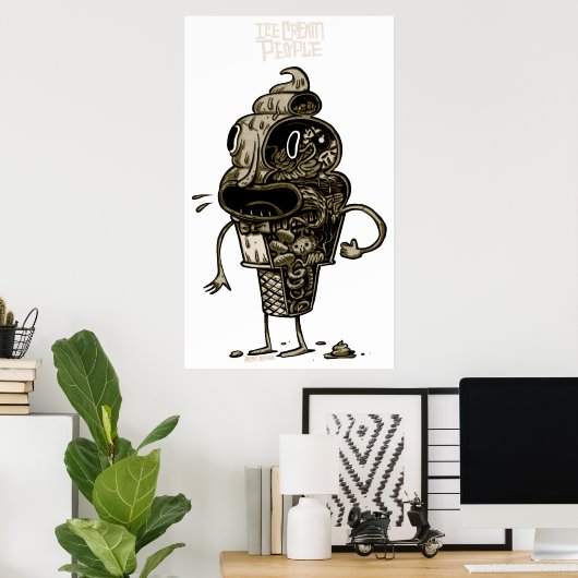 Poster anatomie de la crème glacée (Bureau à domicile)