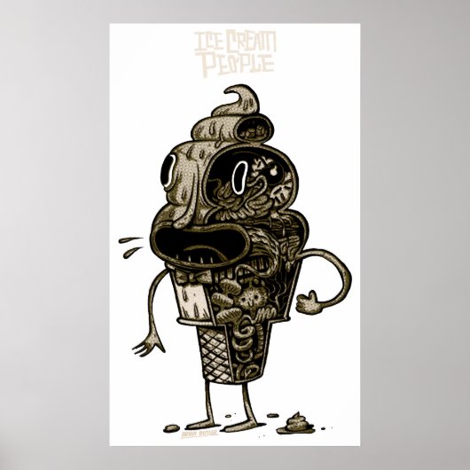 Poster anatomie de la crème glacée (Devant)