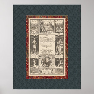 Poster Anatomie de la mélancolie Fascinante Antique
