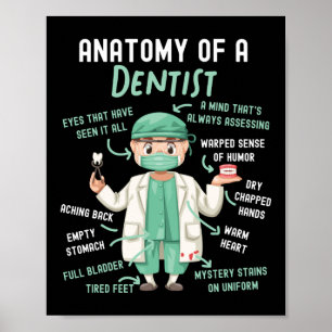 Poster Anatomie Dentaire Dentiste D'Un Dentiste Un Esprit
