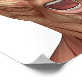 Poster Anatomie des muscles de la tête masculine dans div (Coin)