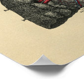 Poster Anatomie des poumons cardiaques humains 1902 Impre (Coin)