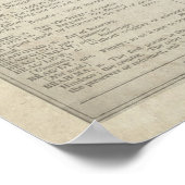 Poster Anatomie du cerveau avec Fleurs Bleues Marine Art  (Coin)