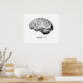 Poster Anatomie du cerveau - Utilisez-le (Cuisine)