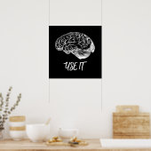 Poster Anatomie du cerveau - Utilisez-le (Cuisine)