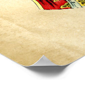 Poster Anatomie du graphique rétro du crâne (Coin)