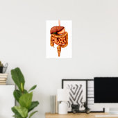 Poster Anatomie Du Système Digestif Humain, Vue Avant (Bureau à domicile)