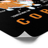 Poster Anatomie d'un chien de Corgi Funny (Coin)