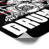 Poster Anatomie D'Un Drum Set Drummer Musician Drumsticks (Coin)