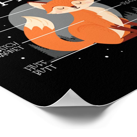 Poster Anatomie D'Une Forêt De Fox Mmite Fox Animal (Coin)