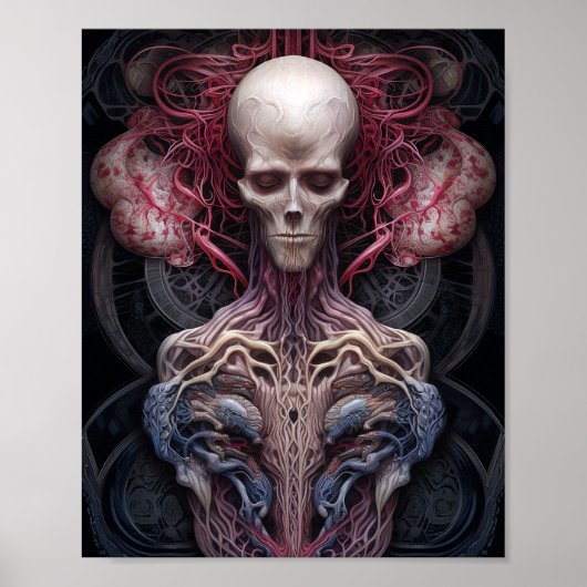 Poster Anatomie Surréelle Horreur Sci-Fi Art (Devant)