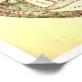 Poster Anatomie vintage Base du crâne externe (Coin)