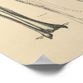 Poster Anatomie vintage de la hanche 1880 (Coin)