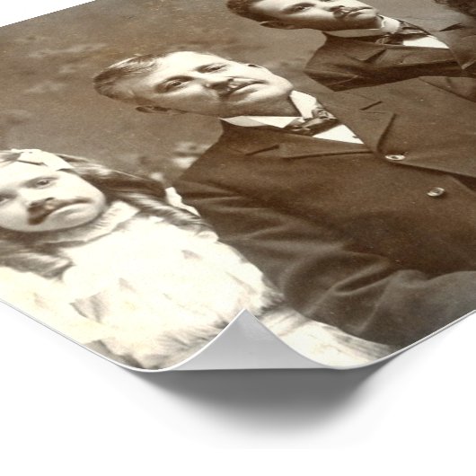 Poster Ancêtres mustaches (Coin)