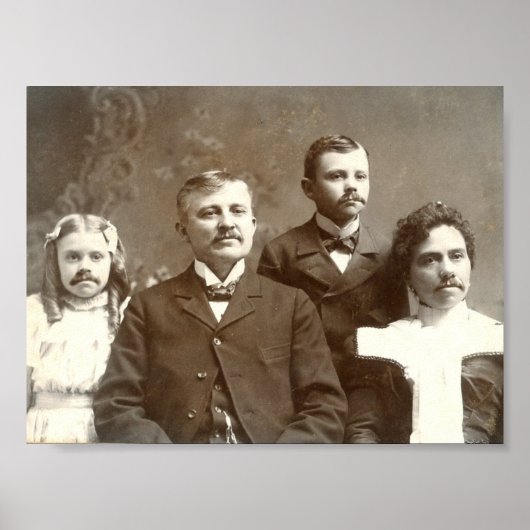 Poster Ancêtres mustaches (Devant)