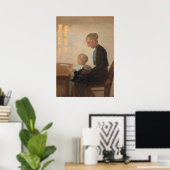 Poster Ancher intérieur mère et enfant (Bureau à domicile)