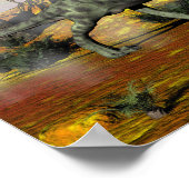 Poster Anchisaurus dinosaures - rendu 3D (Coin)