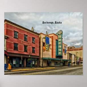 Poster Anchorage Cityscape