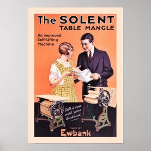 Poster Ancien angle de table de blanchisserie