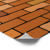 Poster Ancien arrière - plan de mur en brique sans coutur (Coin)