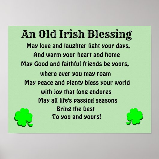 POSTER ANCIEN BIÈRE IRLANDAIS (Devant)