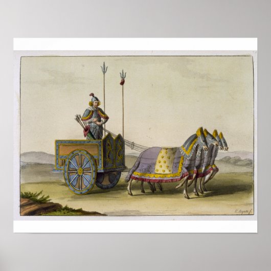 Poster Ancien Chariot de guerre chinois, de 'Le Costume A (Devant)