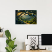 Poster Ancien chêne au lever du soleil (Bureau à domicile)