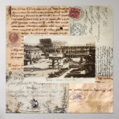 Poster Ancien Colisée de Rome Art italien (Devant)