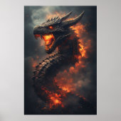 Poster Ancien Dragon des Flammes Infernales (Devant)