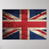 Poster Ancien drapeau britannique en bois (Devant)