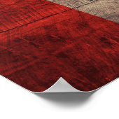 Poster Ancien drapeau canadien en bois (Coin)