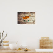 Poster Ancien drapeau chypriote en bois (Cuisine)