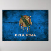 Poster Ancien drapeau de l'Oklahoma ; (Devant)