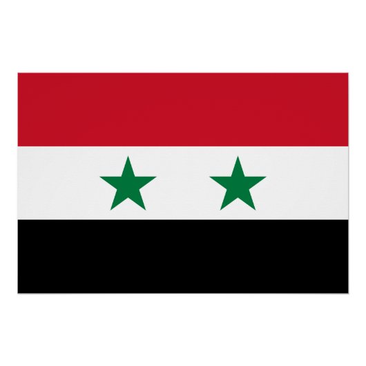 Poster Ancien drapeau de Syrie (Devant)
