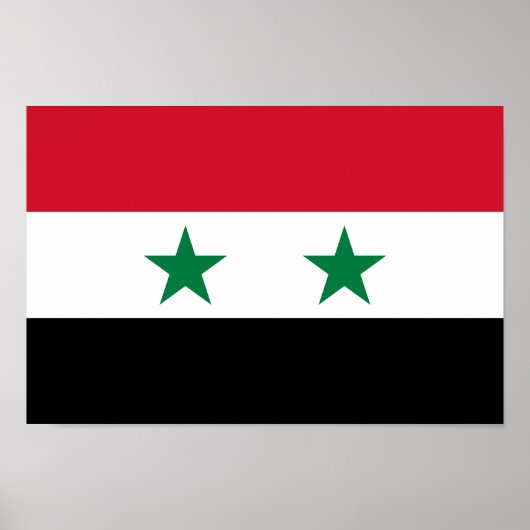 Poster Ancien drapeau de Syrie (Devant)
