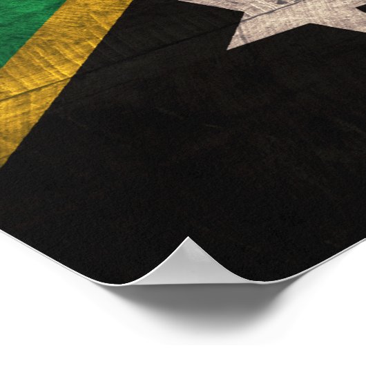 Poster Ancien drapeau en bois St Kitts / Nevis (Coin)