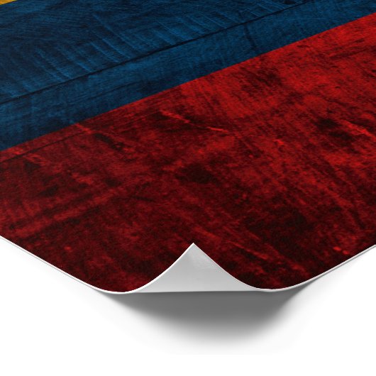 Poster Ancien drapeau équatorien en bois (Coin)