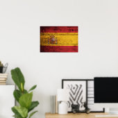 Poster Ancien drapeau espagnol en bois (Bureau à domicile)