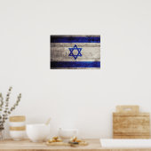 Poster Ancien drapeau Israël en bois (Cuisine)