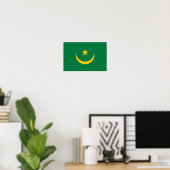 Poster Ancien drapeau mauritanien (Bureau à domicile)