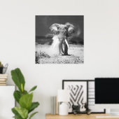 Poster Ancien éléphant (Bureau à domicile)