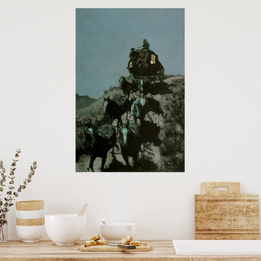 Poster Ancien entraîneur de scène des Plaines par Remingt (Cuisine)